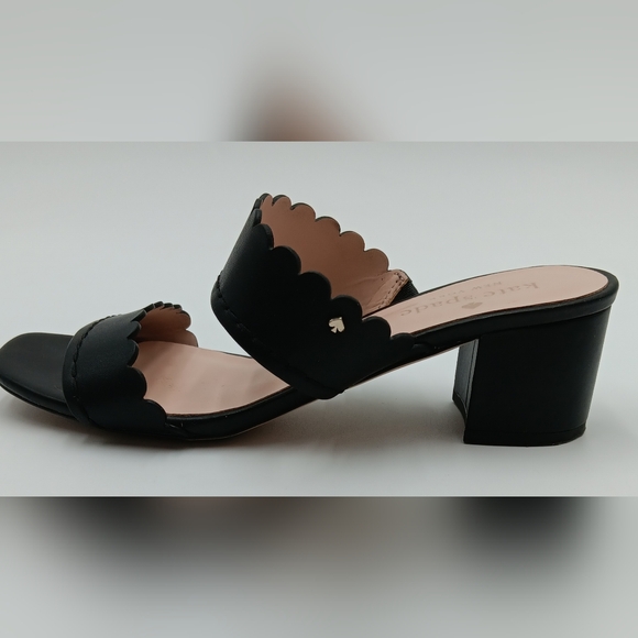 KATE SPADE New York Scalloped Edge Sandal  BLACK size 6 - Picture 2 of 12